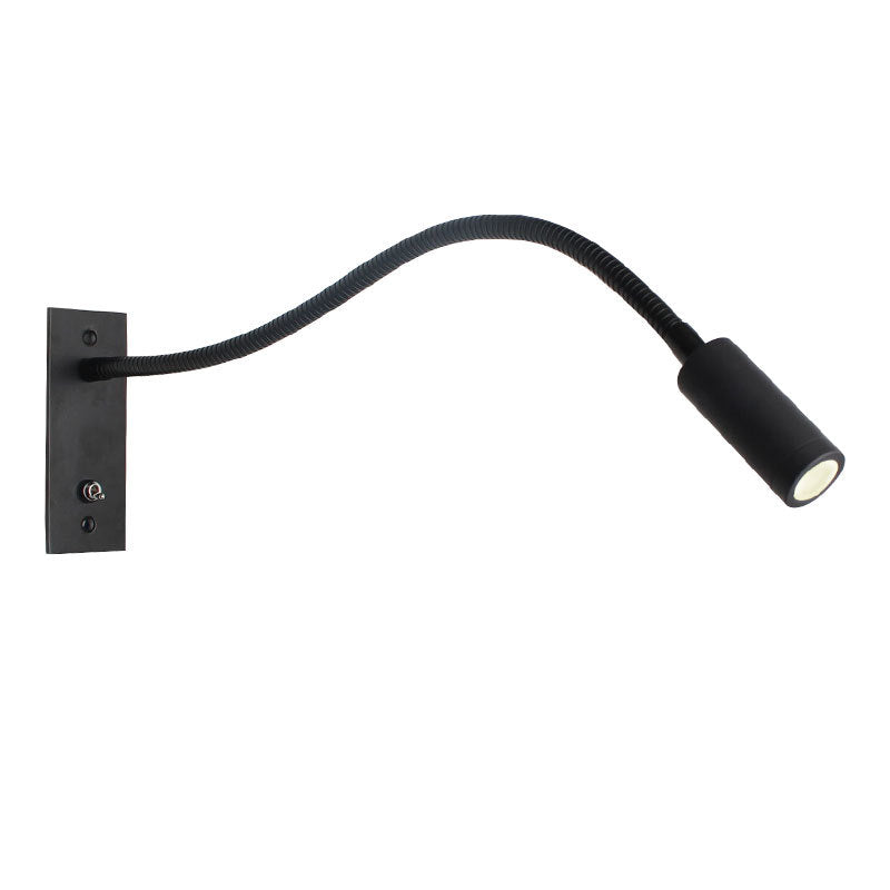 Apparecchi di illuminazione a parete rettangolare in stile moderno in metallo 1 luci di lettura montata a parete