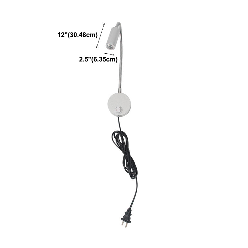 Moderner Stil Flexibler Armwandbeleuchtung Metall Metal 1 Leicht Wandmontierte Lesen Leuchten