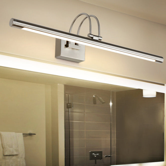 Metal lineare a forma di parete sconce moderno stile singolo specchio a parete luce montata