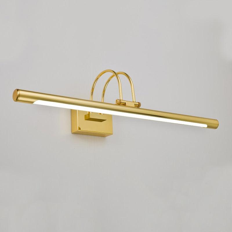 Metal lineare a forma di parete sconce moderno stile singolo specchio a parete luce montata