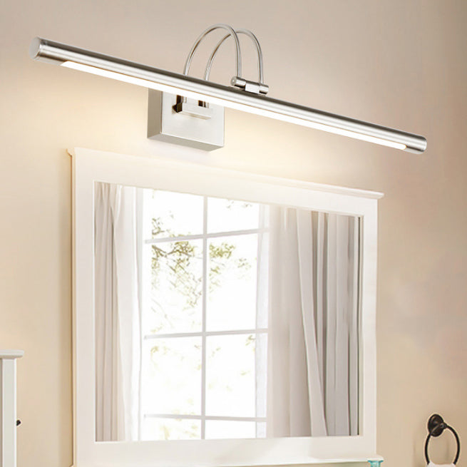 Metal lineare a forma di parete sconce moderno stile singolo specchio a parete luce montata