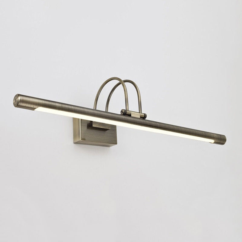 Metal lineare a forma di parete sconce moderno stile singolo specchio a parete luce montata