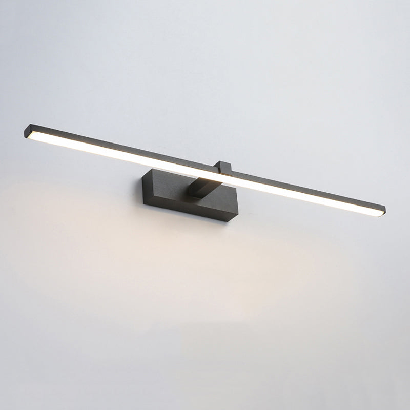Metal Linear Shape Wall Sconce Modern Style 1 Light Mirror Wall Mounted Light
