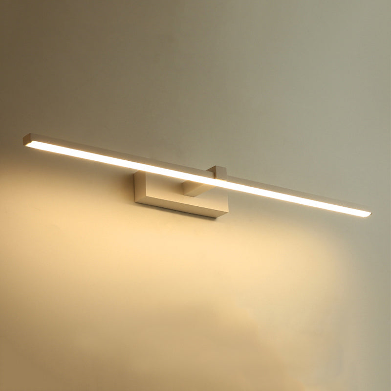 Metal Linear Shape Wall Sconce Modern Style 1 Light Mirror Wall Mounted Light