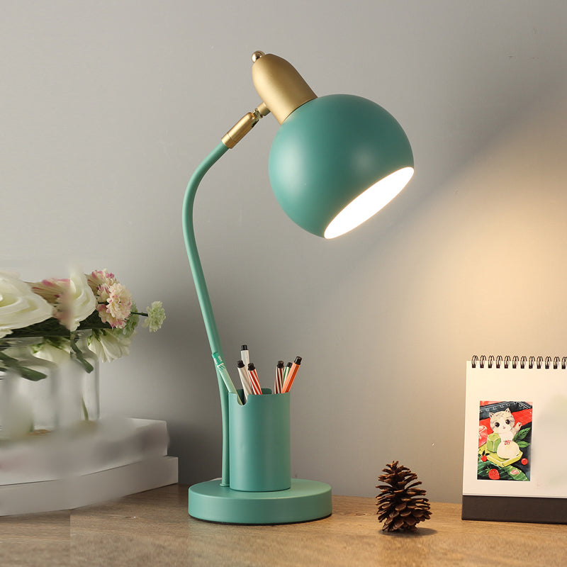 Contemporary Style Dome Table Lamp Metal 1-Light Nightstand Lamp