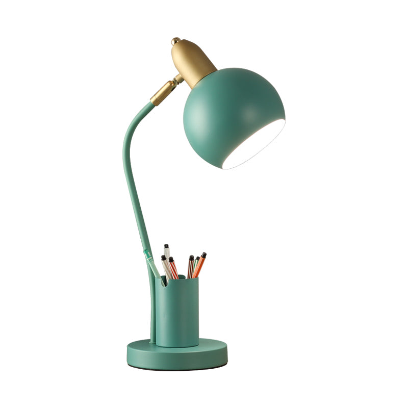 Contemporary Style Dome Table Lamp Metal 1-Light Nightstand Lamp