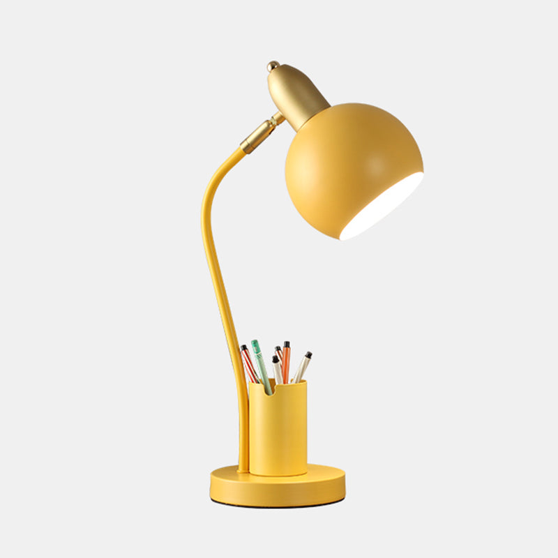 Contemporary Style Dome Table Lamp Metal 1-Light Nightstand Lamp