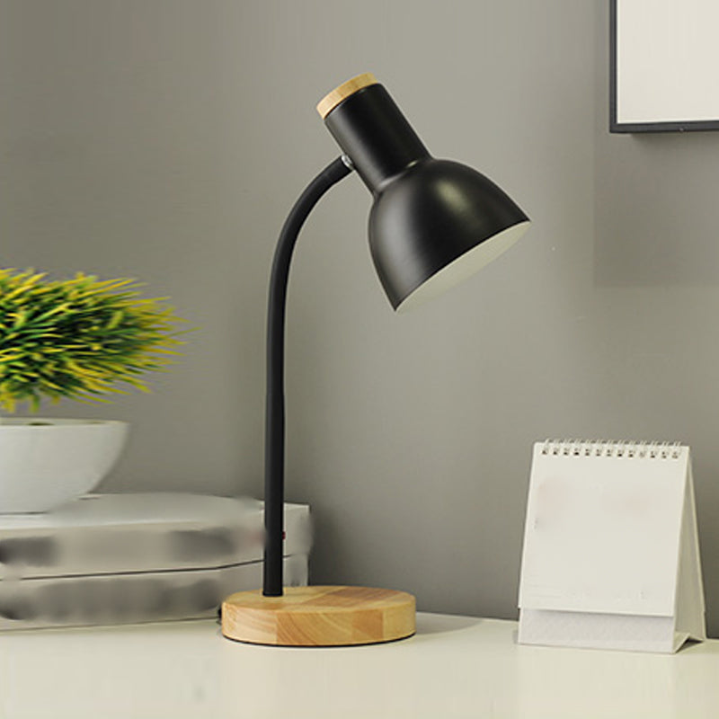 Modern Style Conical Nightstand Lamp Metal 1-Light Table Light for Bedroom