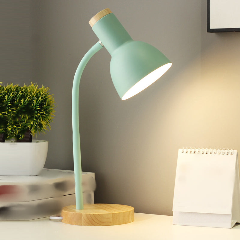 Modern Style Conical Nightstand Lamp Metal 1-Light Table Light for Bedroom
