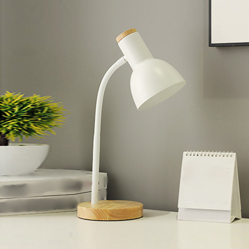 Modern Style Conical Nightstand Lamp Metal 1-Light Table Light for Bedroom