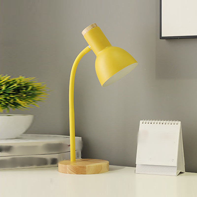 Modern Style Conical Nightstand Lamp Metal 1-Light Table Light for Bedroom