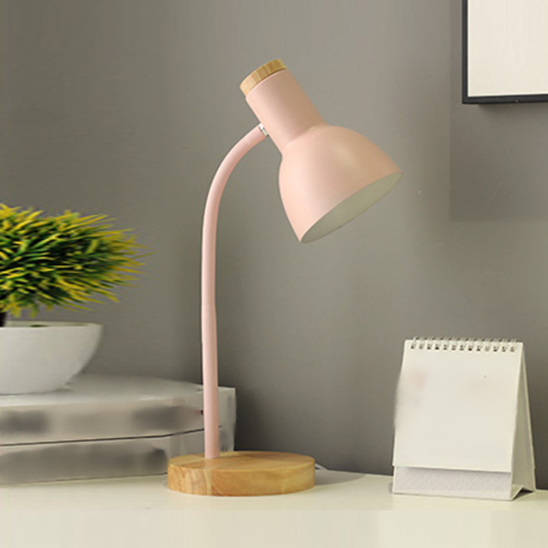 Modern Style Conical Nightstand Lamp Metal 1-Light Table Light for Bedroom