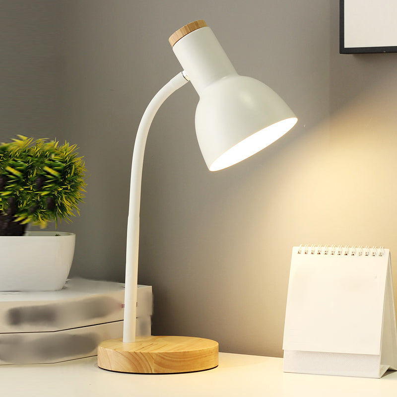 Modern Style Conical Nightstand Lamp Metal 1-Light Table Light for Bedroom