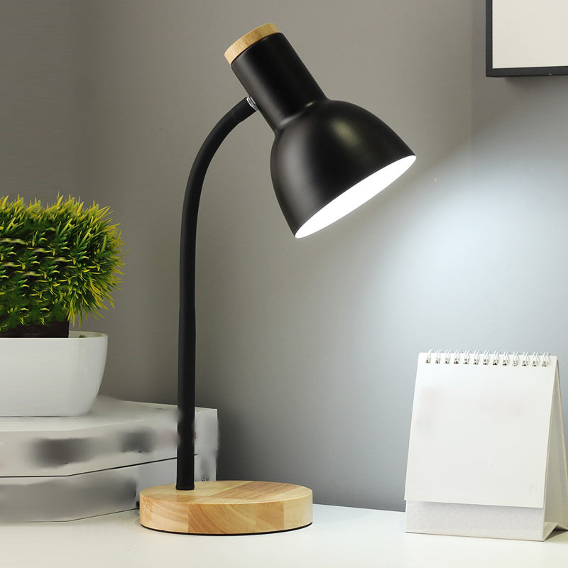 Modern Style Conical Nightstand Lamp Metal 1-Light Table Light for Bedroom