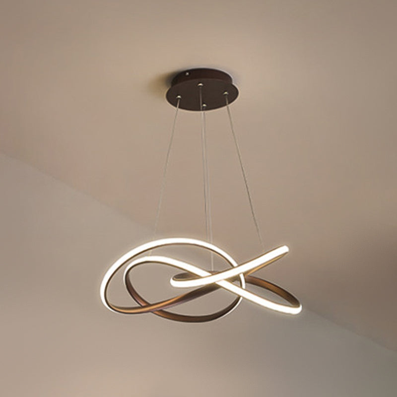 Luce a sospensione in alluminio Luce a led moderna lineare per sala da pranzo