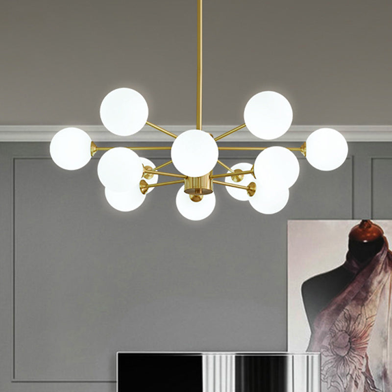 Sala da pranzo Apparecchi di illuminazione a sospensione Nordic Luce a soffitto in vetro bianco globale
