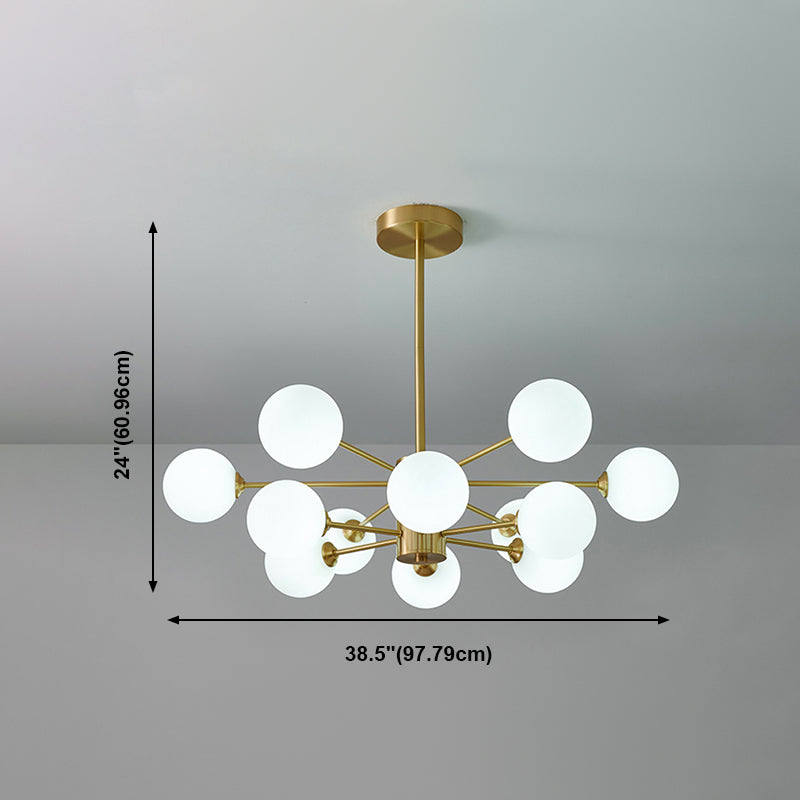 Sala da pranzo Apparecchi di illuminazione a sospensione Nordic Luce a soffitto in vetro bianco globale