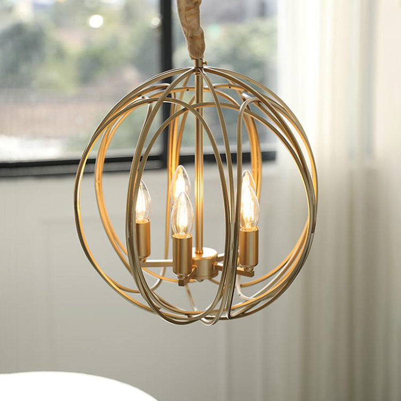 Traditional Hanging Chandelier Lamp Global Iron Suspension Chandelier Pendant Light