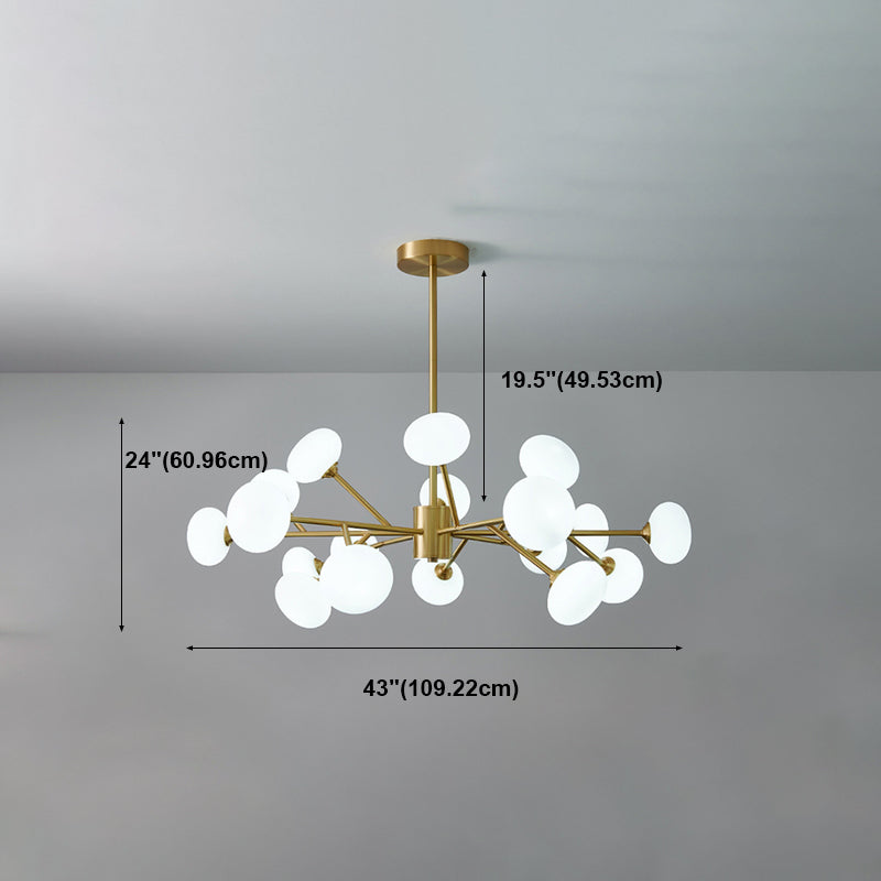 Lampadario in rame in rame a sospeso contemporaneo