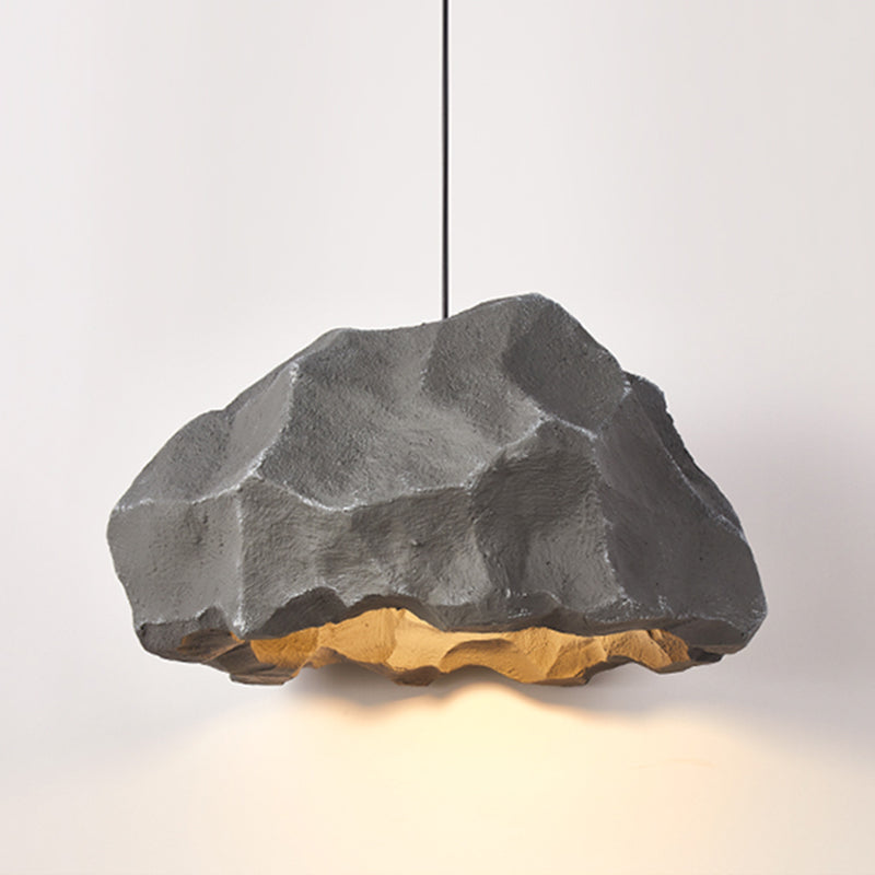 1-Light Rock Suspended Lighting Fixture Modern Pendant Light Kit for Dining Room