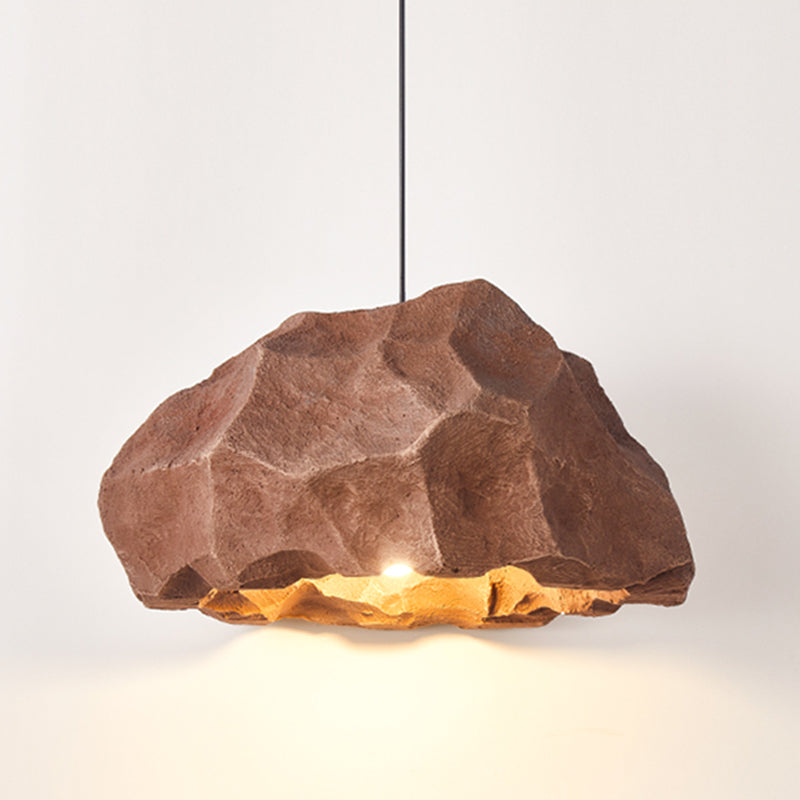 1-Light Rock Suspended Lighting Fixture Modern Pendant Light Kit for Dining Room