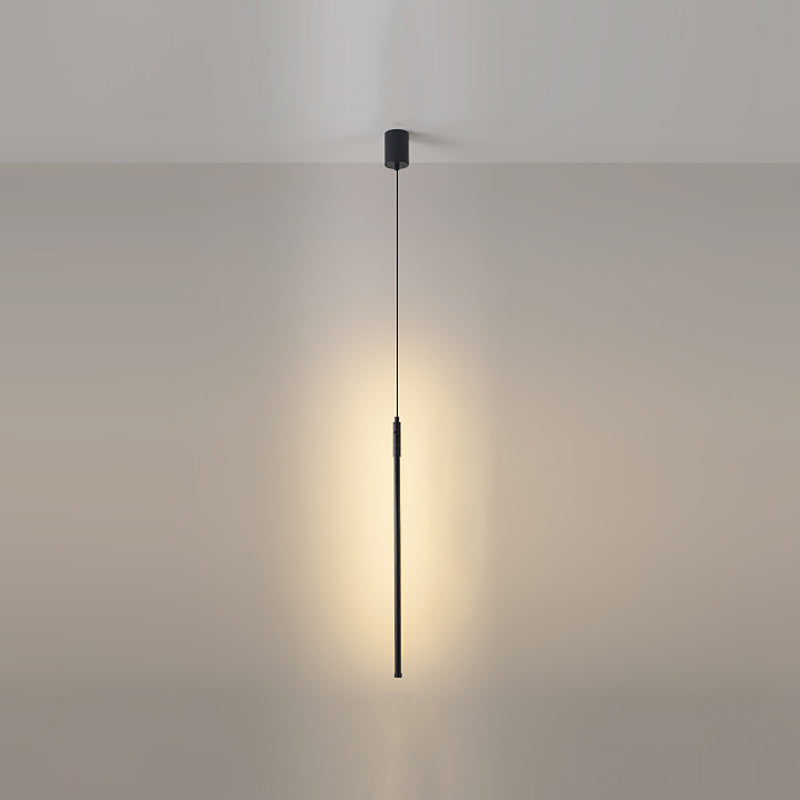 Pendre de style moderne linéaire en métal à 1 lumière pour le restaurant