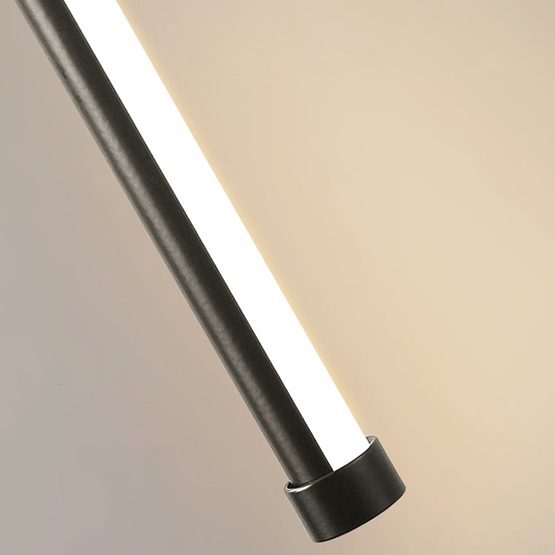 Pendre de style moderne linéaire en métal à 1 lumière pour le restaurant