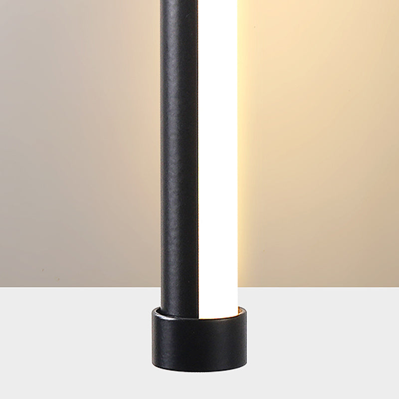 Pendre de style moderne linéaire en métal à 1 lumière pour le restaurant