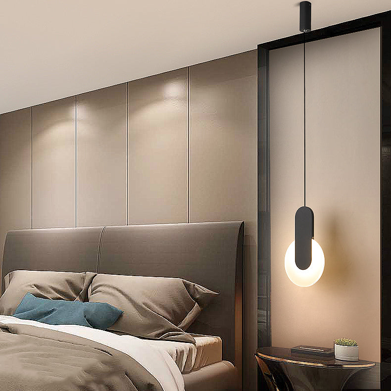 Éclairage de pendentif en acrylique noir