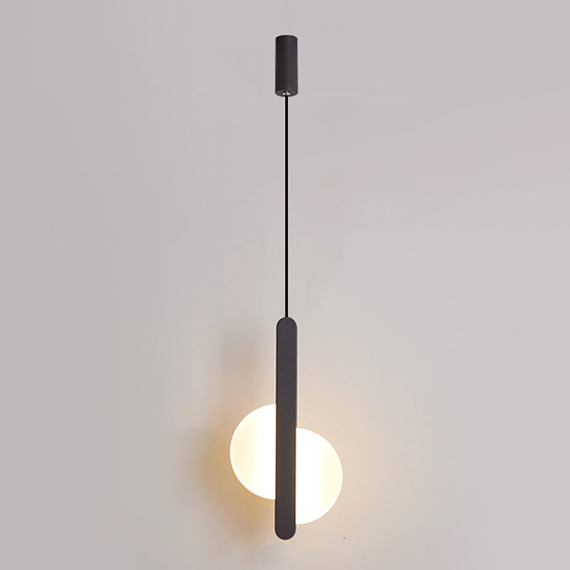 Éclairage de pendentif en acrylique noir