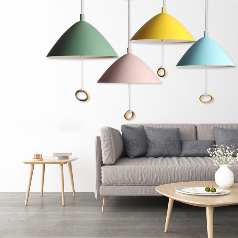 Éclairage suspendu en forme de cône MACARON MACARON MÉTAL 1 PENDANT LEIL