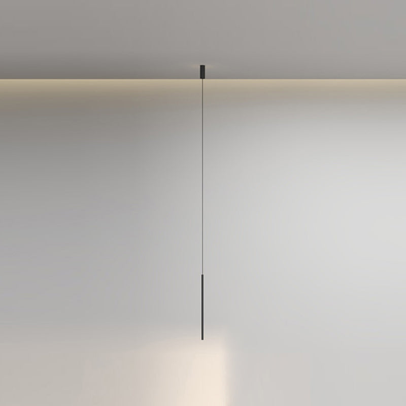 Style moderne linéaire pendant en métal à 1 lumière pour chambre à coucher