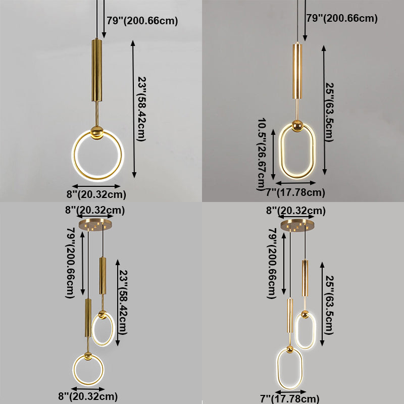 Luminaires suspendus linéaires en métal