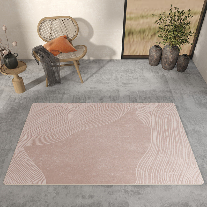 Grauer moderner Teppich Polyester Streifenbereich Teppichwaschmaschine für die Heimdekoration