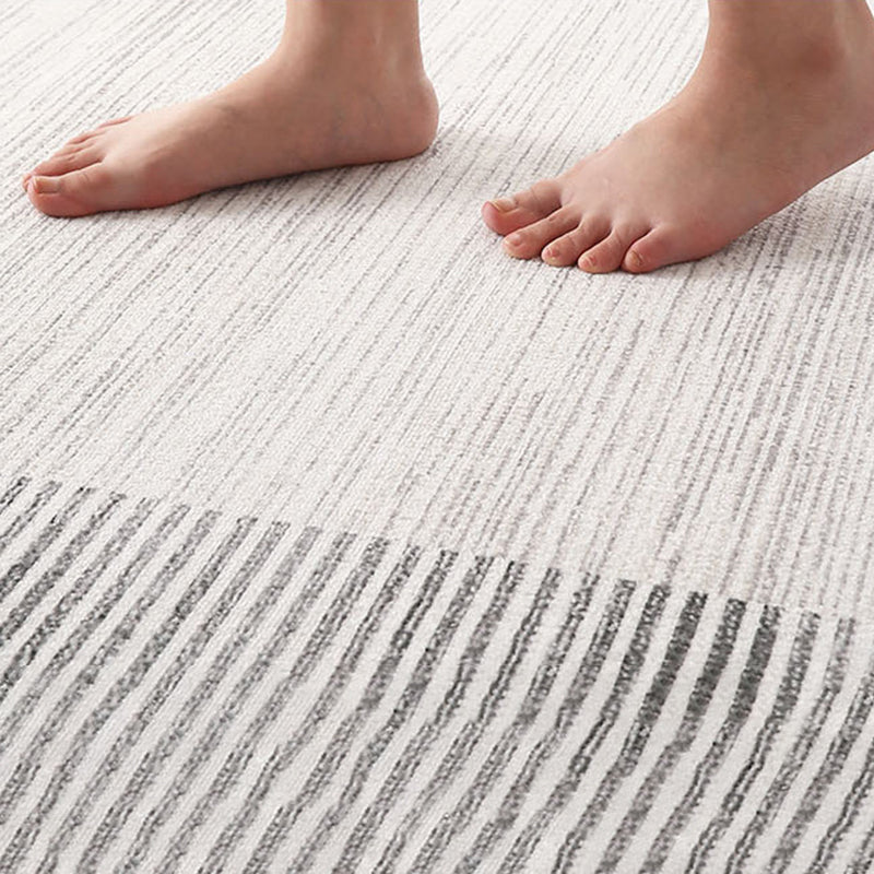 Grauer moderner Teppich Polyester Streifenbereich Teppichwaschmaschine für die Heimdekoration