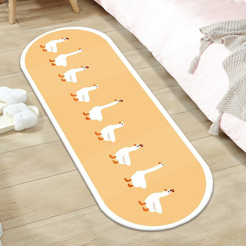 Grün moderner Teppich Polyester Blume Innenteppich Waschbar Teppich für Wohnkultur