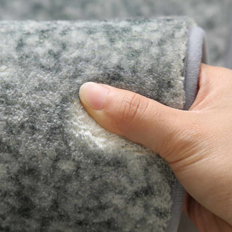 Grauer Moderne Teppich Polyester Grafik Teppich Nicht-Rutsch-Backing Teppich für Salon Room