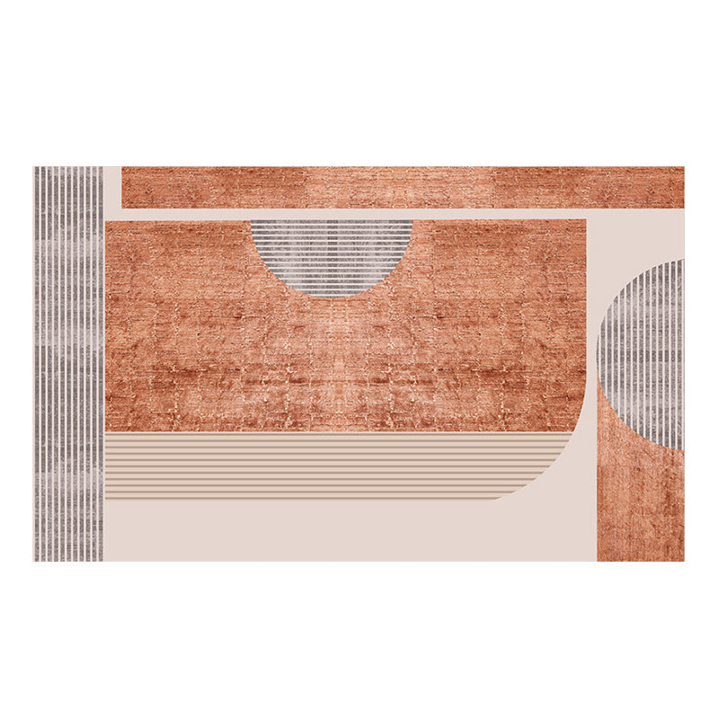 Atrovirens Pattern Rug Polyester Modern Rug Non-Slip Backing Rug for Living Room