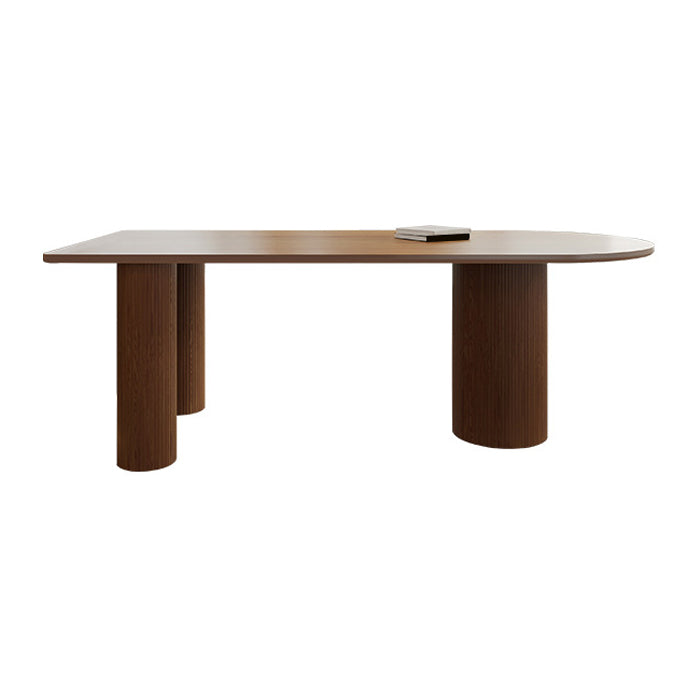 Island Platform Dining Table Contemporary Solid Wood Dining Table