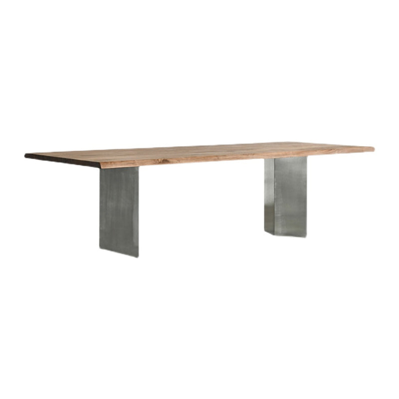 Mesa de comedor glamorosa de forma rectangular Mesa sólida para cocina