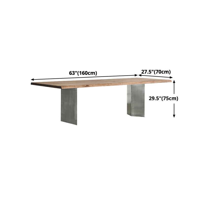 Mesa de comedor glamorosa de forma rectangular Mesa sólida para cocina