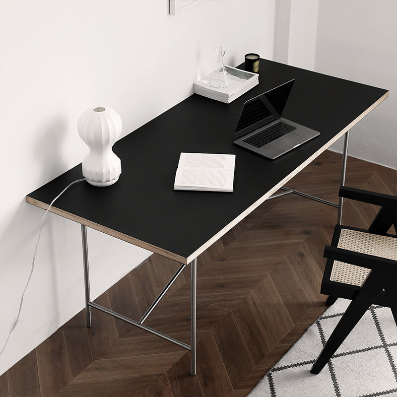 Rectangle Shape Dining Table Solid Wood Table Luxury Style with Sled Base