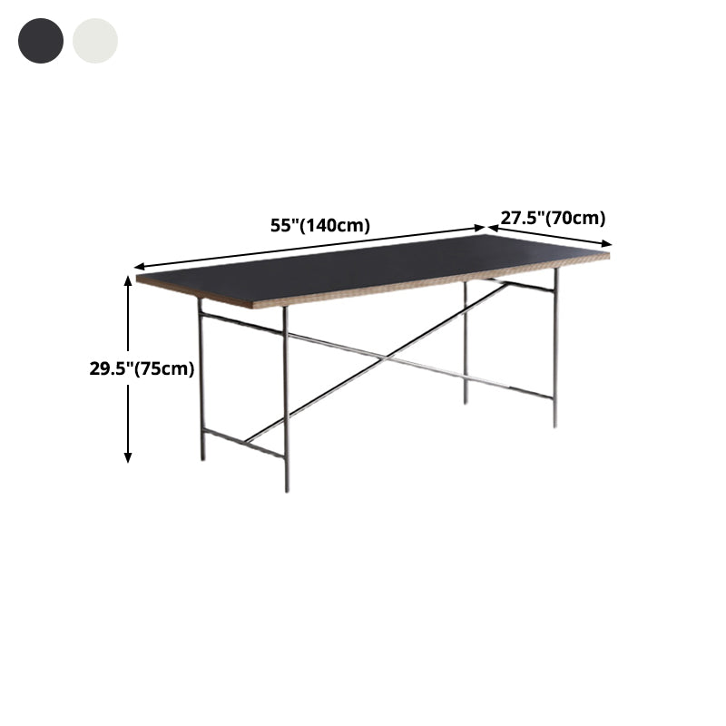 Rectangle Shape Dining Table Solid Wood Table Luxury Style with Sled Base