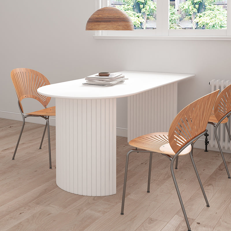 Zeitgenössischer Stil Stein Esstisch Doppelpodest für Esszimmer