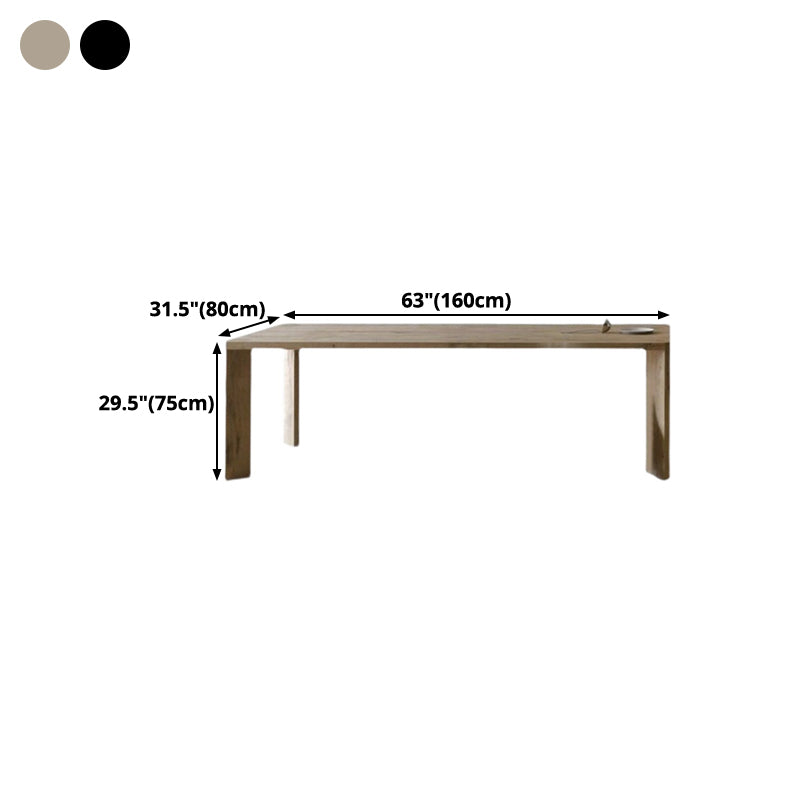 Rectangle 4 Legs Industrial Table Fixed Table of Pinewood Solid Wood