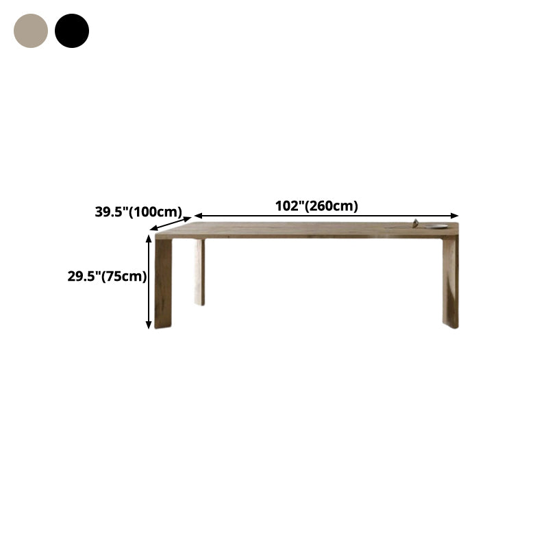 Rectangle 4 Legs Industrial Table Fixed Table of Pinewood Solid Wood