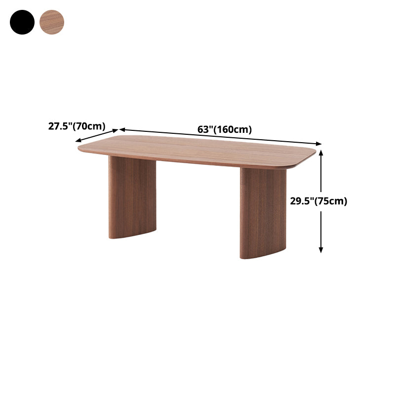 Solid Wood Contemporary Rectangle Table Pine Wood Top Table for Dining Room