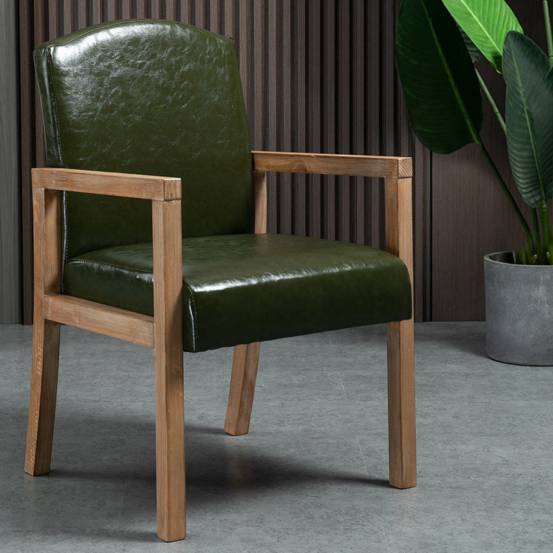 Silla Parsons de madera maciza con acabado mate y 4 patas, sillón de comedor contemporáneo