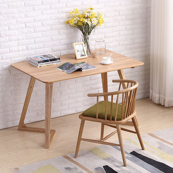 Sillón de madera contemporáneo Silla de comedor con respaldo natural Windsor para cocina