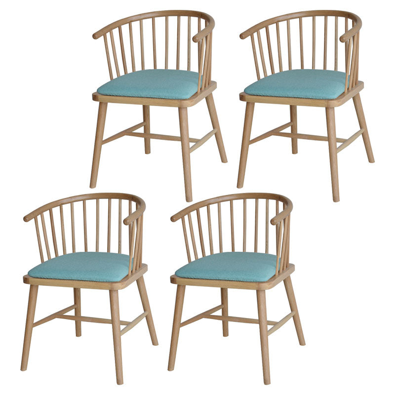 Sillón de madera contemporáneo Silla de comedor con respaldo natural Windsor para cocina